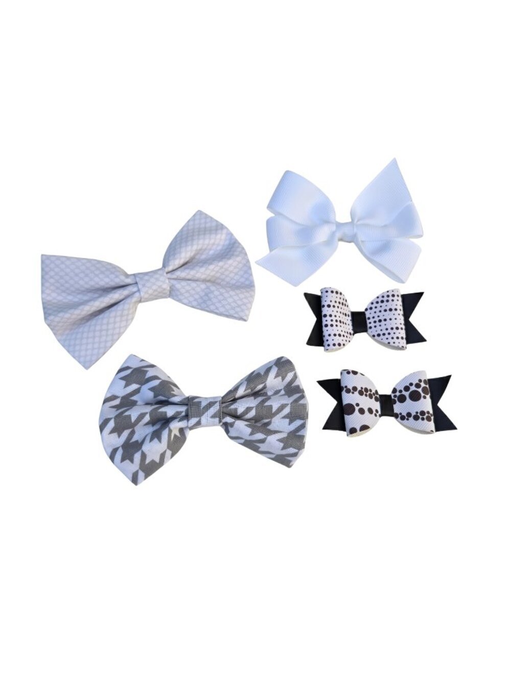 New Baby Girl Hair Bows – Set of 5 Clips, Soft & Stylish for Toddlers & Kids